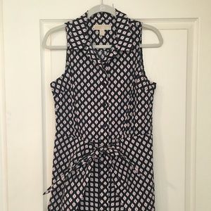 Michael Kors Red, White, Blue Tie Front Dress